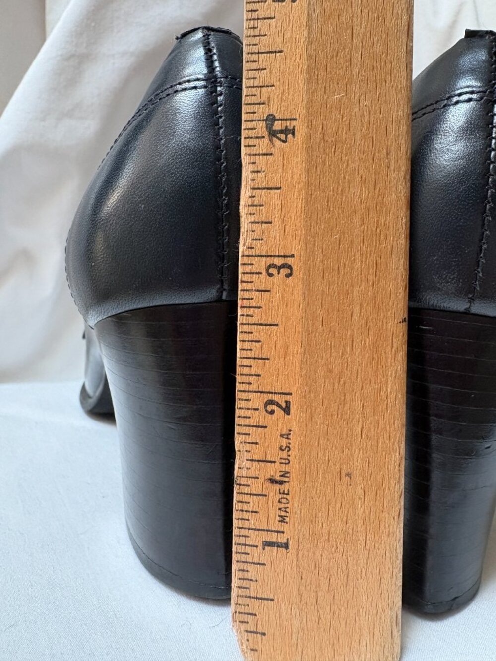 Nine West Navy Leather Heeled Loafers – Size 6 - Picture 10 of 10